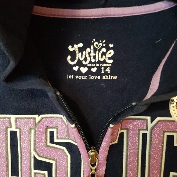 Justice Girls Hoodie Zippered Sweatshirt and Sweatpants Set ~ Size 14 yrs. ~ - Picture 5 of 5